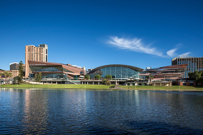 The Adelaide Convention Centre is an impressive landmark on Adelaide's Riverbank; photo: Adelaide Convention Centre
