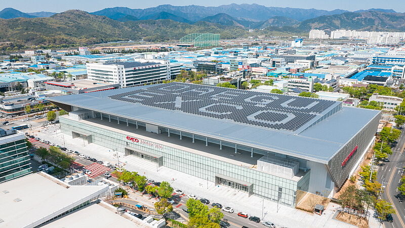 The new exhibition hall adds 15.000 sqm to Exco Daegu; photo credit: Exco