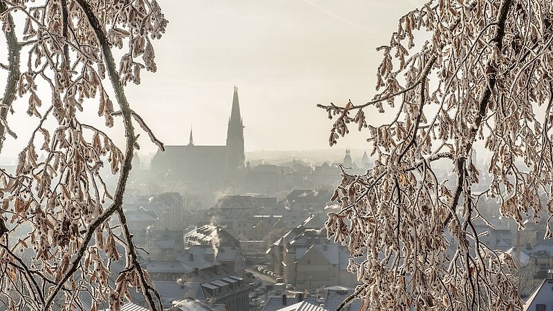 Regensburg: Der Dreifaltigkeitsberg im Winter. Photo: Regensburg Tourismus GmbH