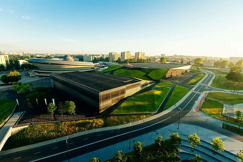 Das Kongresszentrum in Kattowitz wurde 2015 fertiggestellt und bietet 15.000 Veranstaltunggästen Platz. Foto: Miedzynarodowe Centrum Kongresowe