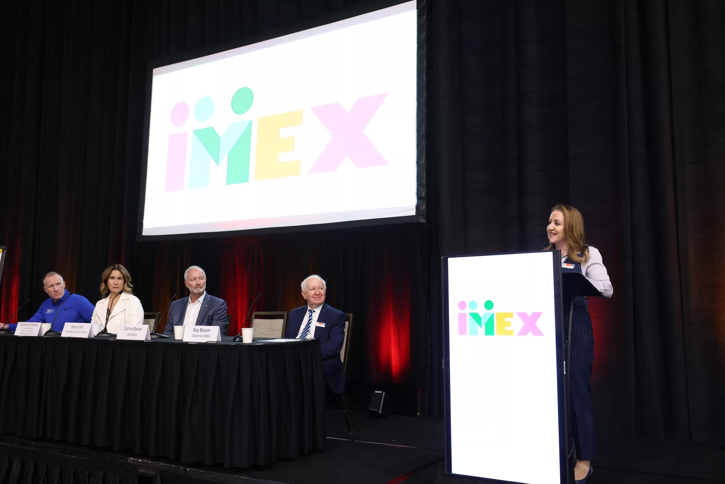 IMEX CEO Carina Bauer at the closing press conference. Photo: IMEX America