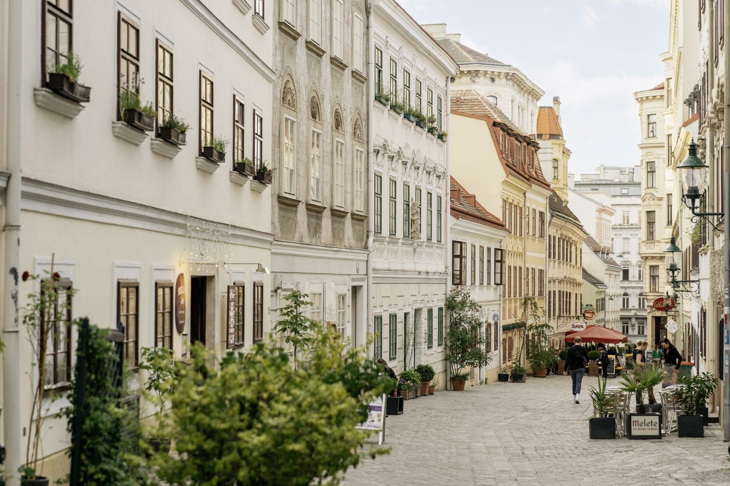 Straße Häuser in Wien
