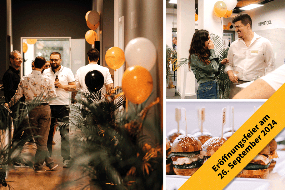 Bildercollage Party mit Menschen und Essen