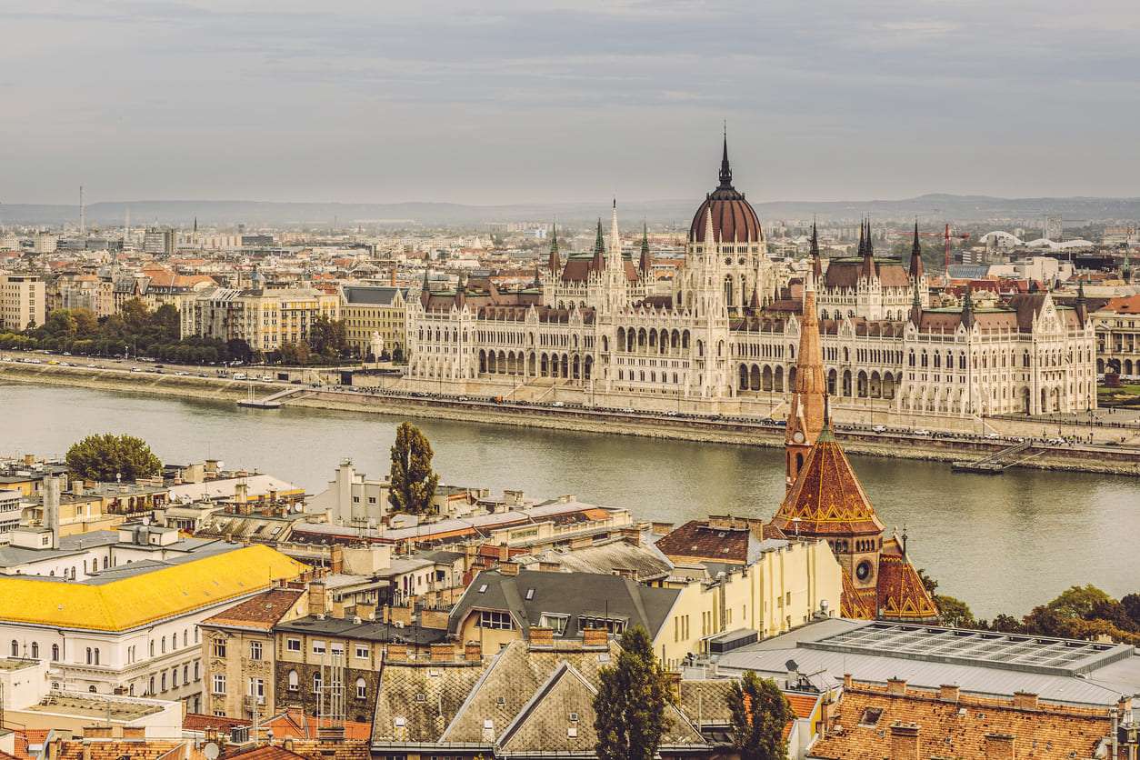 Aerial view of Budapest