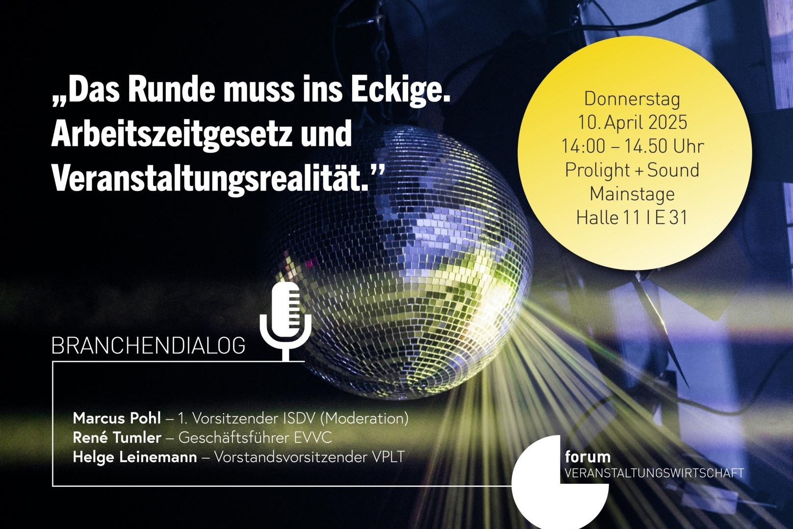 Discokugel vor dunklem Hintegrund