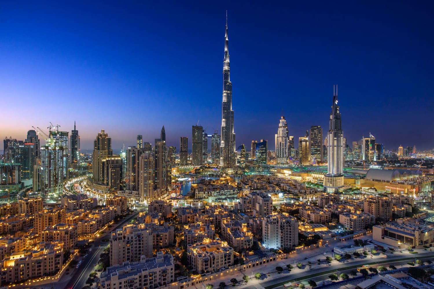 Dubai's Skyline by night