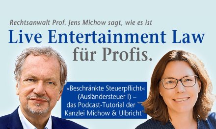 Kostenfreier Podcast „Live Entertainment Law für Profis“