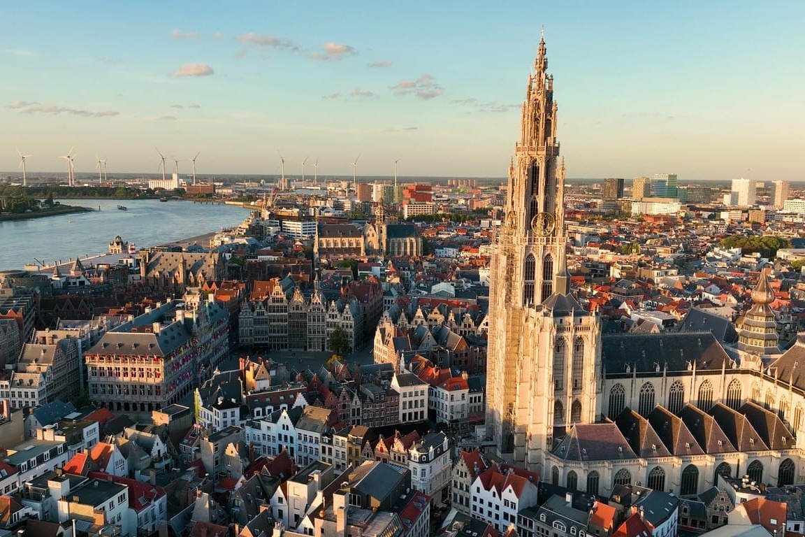 Aerial view of Antwerp